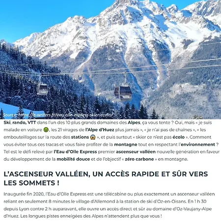 Le Bois Cosy 4 Etoiles 6 Personnes, Acces Alpe D'huez Grand Domaine A 3 K M *