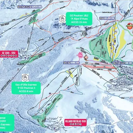 Le Bois Cosy 4 Etoiles 6 Personnes, Acces Alpe D'huez Grand Domaine A 3 K M *